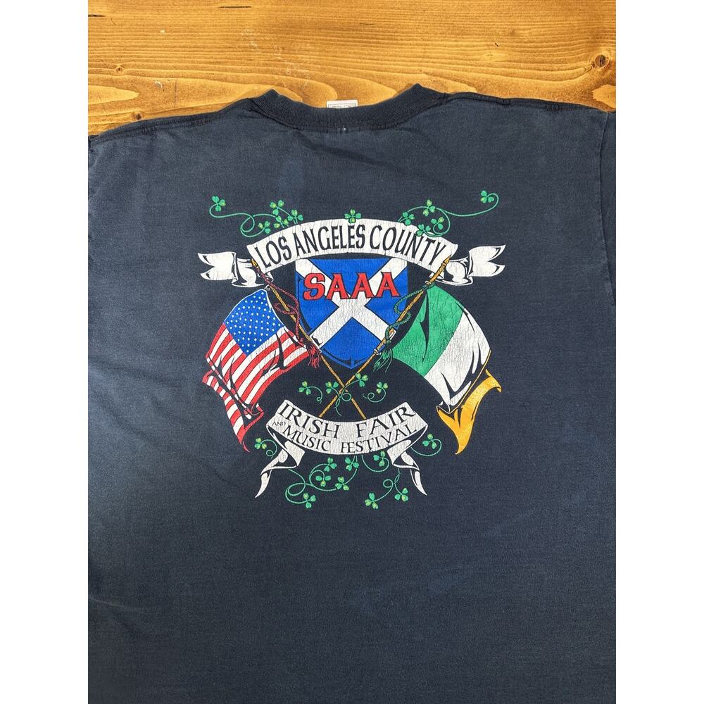 Vintage 90s Los Angeles Irish Fair Music Festival SAAA Scottish American Shirt